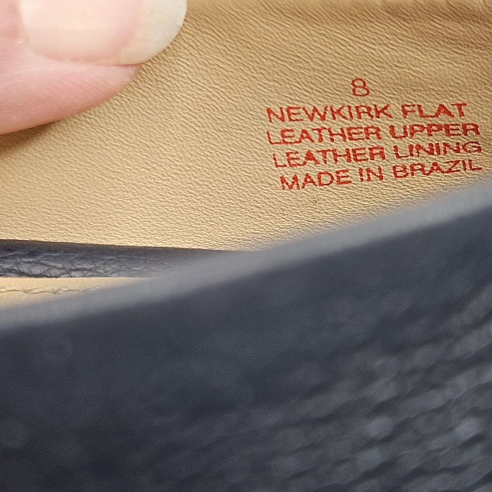 Marc Joseph New York Newkirk Flats Leather Upper Size 8 Navy Blue - Picture 11 of 11